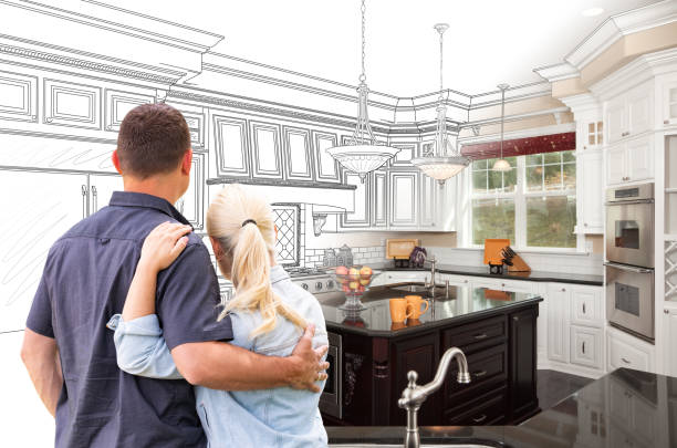 Custom kitchen cabinets installed in a Parkville home